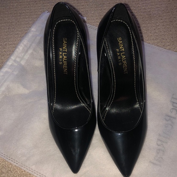 SAINT LAURENT Black Opyum 110 Patent Leather Pumps - Picture 2 of 4